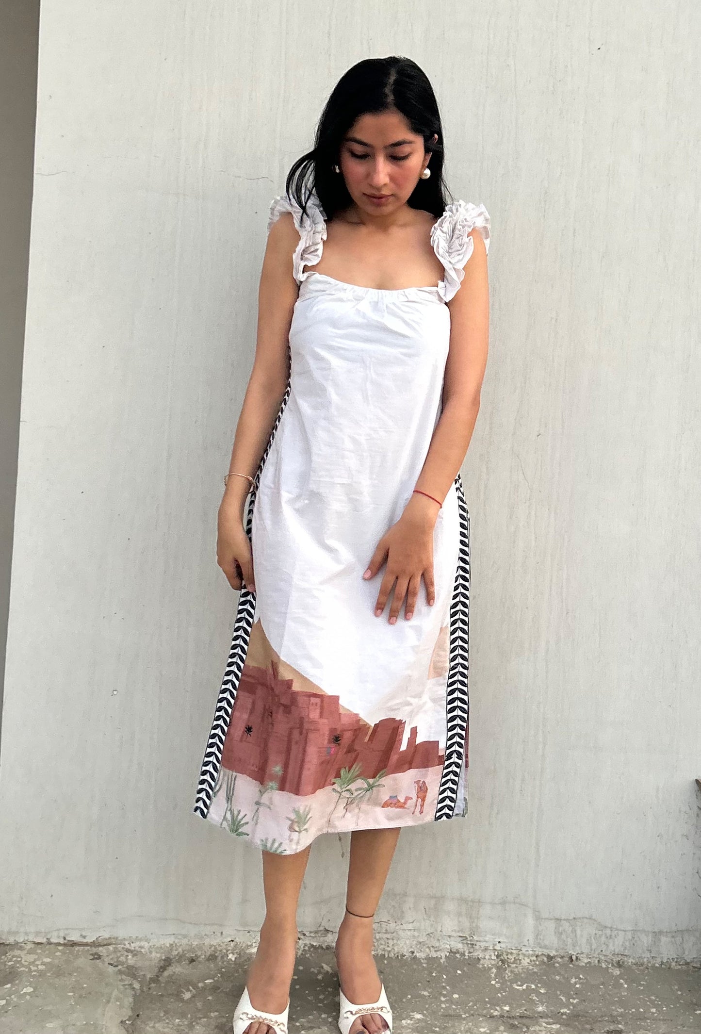 Ruffled Morroco City View Dress