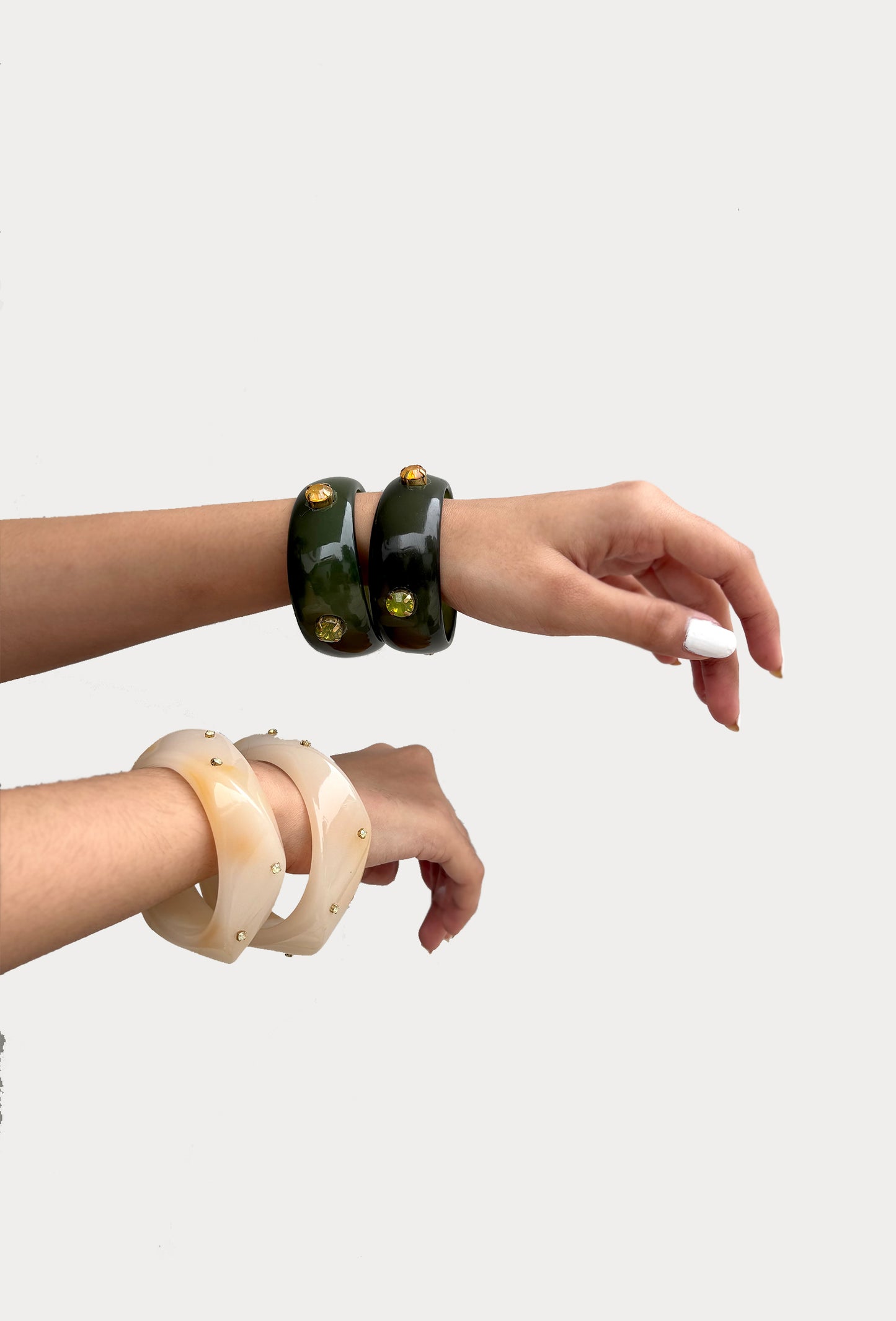 Seafoam Gleam Bangles